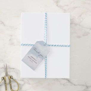 Etiqueta Para Presente Ela está no Chuveiro de Noiva em Aquarela Cloud 9