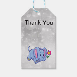 Etiqueta Para Presente Elefante de banda desenhada