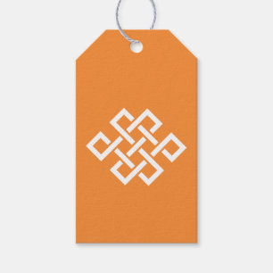 Etiqueta Para Presente Elegância Chinesa em Etiqueta de Presente Laranja
