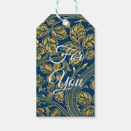 Etiqueta Para Presente Elegância do Flor do ouro