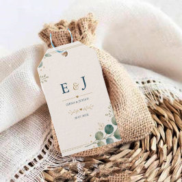Etiqueta Para Presente Elegant Blue Eucalyptus 