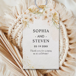 Etiqueta Para Presente Elegant Boho Wedding with Beige & Yellow Flowers