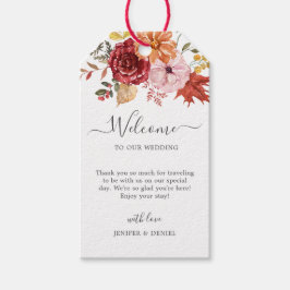 Etiqueta Para Presente Elegant Fall Leaves Autumn Wedding 