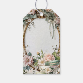 Etiqueta Para Presente Elegant Garden Party Floral Favor Tags