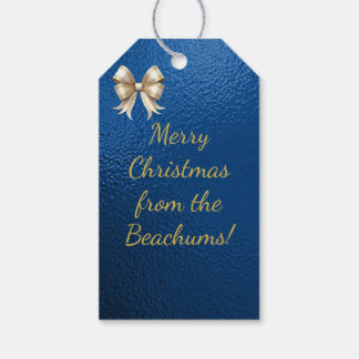 Etiqueta Para Presente Elegant Gold and Blue Gift Tags