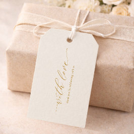 Etiqueta Para Presente Elegant Ivory Thank You Gift Tag