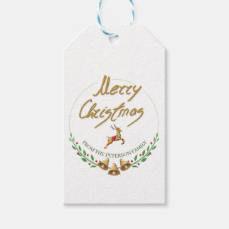 Etiqueta Para Presente Elegant Merry Christmas Personalized Gift Tag