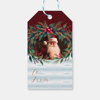 Etiqueta Para Presente Elegant Santa Clause Gift Tag