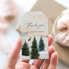 Etiqueta Para Presente Elegant Winter Holiday Favor and