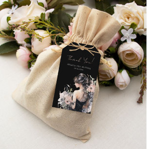 Etiqueta Para Presente Elegante Agradecimento de 18º Aniversário