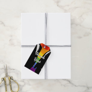 Etiqueta Para Presente Elegante Agradecimento de Casamento de Homens Gays