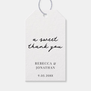 Etiqueta Para Presente Elegante Agradecimento de Casamento Personalizado