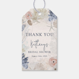 Etiqueta Para Presente Elegante Agradecimento de Chuveiro de Noiva Náutic