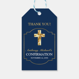 Etiqueta Para Presente Elegante Burgundy Dourado Boys Confirmação de Etiq