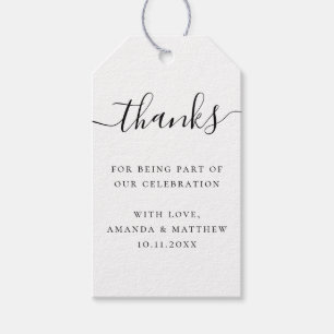Etiqueta Para Presente Elegante Casamento Favor de Agradecimento com Ró