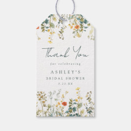 Etiqueta Para Presente Elegante Chá de panela de flor selvagem