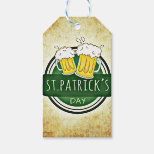 Etiqueta Para Presente Elegante Dia de São Patrício Irlandês com Classe