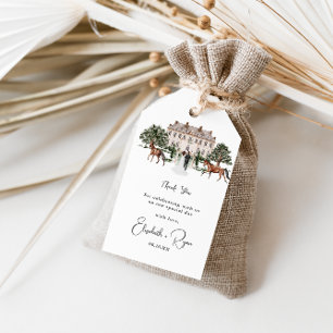 Etiqueta Para Presente Elegante Equestrian Manor Casamento Obrigado