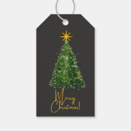 Etiqueta Para Presente Elegante Etiqueta de Presente de Árvore de Natal P