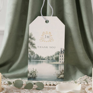 Etiqueta Para Presente Elegante Etiqueta de Presente de Casamento com Mon