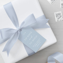 Etiqueta Para Presente Elegante Etiqueta de Presente de Casamento em Azul