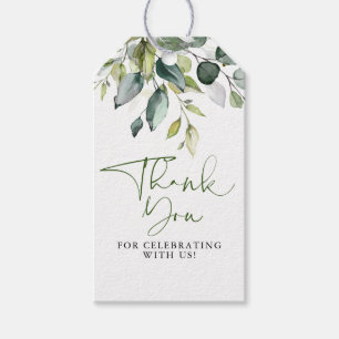 Etiqueta Para Presente Elegante Eucalyptus Greenery Obrigado