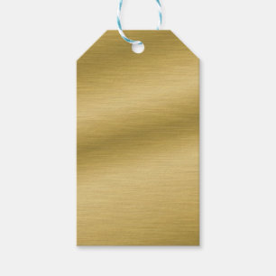 Etiqueta Para Presente Elegante Faux escovado Trabalho de arte Dourado