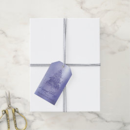 Etiqueta Para Presente Elegante Feliz Natal | Púrpura charmosa