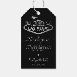 Etiqueta Para Presente Elegante Festa de aniversário Las Vegas Obrigado