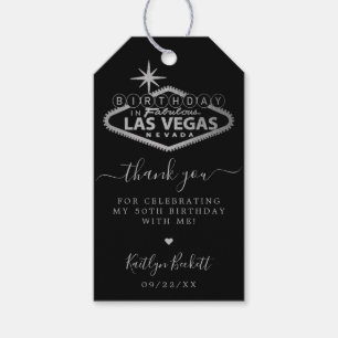 Etiqueta Para Presente Elegante Festa de aniversário Las Vegas Obrigado