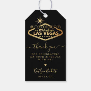Etiqueta Para Presente Elegante Festa de aniversário Las Vegas Obrigado