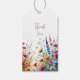 Etiqueta Para Presente Elegante Flor Selvagem No Aniversário De Blogue