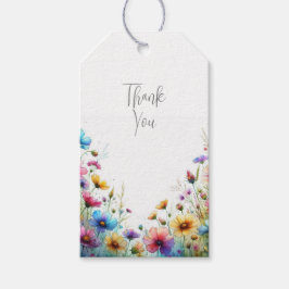 Etiqueta Para Presente Elegante Flor Selvagem No Aniversário De Blogue