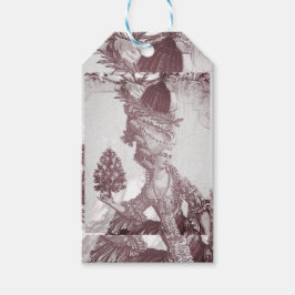 Etiqueta Para Presente elegante francesa Marie Antoinette Joyeux Noel