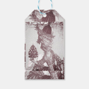 Etiqueta Para Presente elegante francesa Marie Antoinette Joyeux Noel
