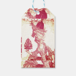 Etiqueta Para Presente elegante francesa Marie Antoinette Joyeux Noel