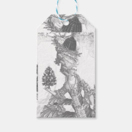 Etiqueta Para Presente elegante francesa Marie Antoinette Joyeux Noel