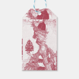 Etiqueta Para Presente elegante francesa Marie Antoinette Joyeux Noel