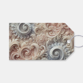 Etiqueta Para Presente Elegante Gradiente Padrão de Renda Pastel Presente