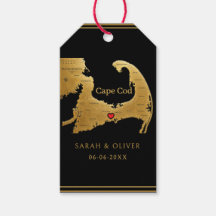 Elegante Mapa de Cape Cod Casamento