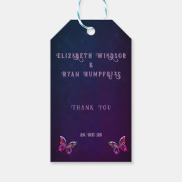 Etiqueta Para Presente Elegante Mauve e Dourados Convites para Casamento