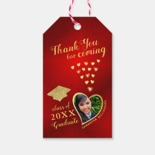 Etiqueta Para Presente Elegante Obrigado A Formando Graduação Da Foto Red