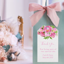Elegante Peônia Rosa em Aquarela | Casamento Flora