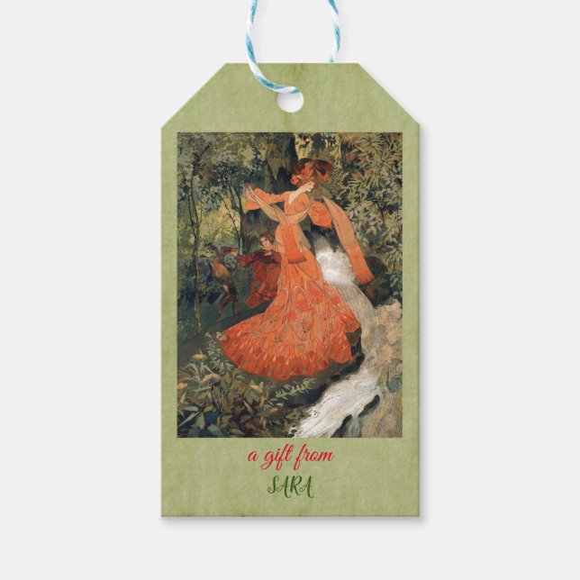 Etiqueta Para Presente Elegante perto de um Primavera, (Frente)