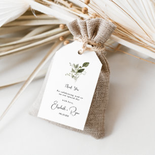 Etiqueta Para Presente Elegante Primavera Greenery Casamento Obrigado
