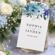 Elegante primavera poeira azul roxo floral casamen