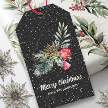 Elegante Roteiro de Natal de Floco de Neve Preto
