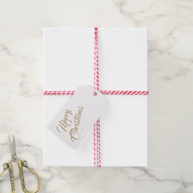 Etiqueta Para Presente Elegante roteiro feliz natal (Com cordão)