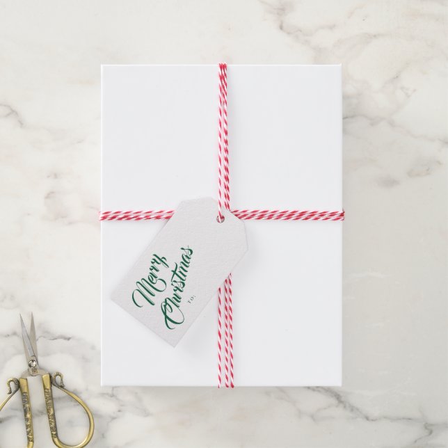 Etiqueta Para Presente Elegante roteiro feliz natal (Com cordão)
