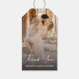 Etiqueta Para Presente Elegante Rótulo de Presente de Casamento com Foto 